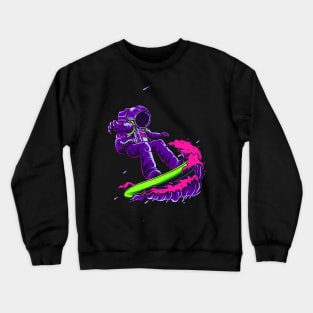 Purple Astronaut Illustration perfect for tshirt design or clothing brand / apparel Crewneck Sweatshirt